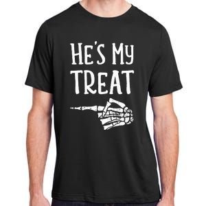 Funny matching he's my treat couples costume halloween hers Adult ChromaSoft Performance T-Shirt