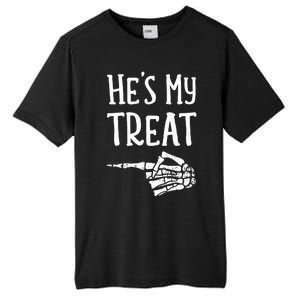 Funny matching he's my treat couples costume halloween hers Tall Fusion ChromaSoft Performance T-Shirt