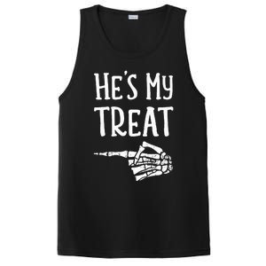 Funny matching he's my treat couples costume halloween hers PosiCharge Competitor Tank