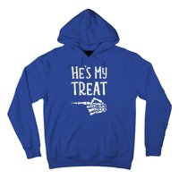 Funny matching he's my treat couples costume halloween hers Hoodie