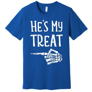 Funny matching he's my treat couples costume halloween hers Premium T-Shirt