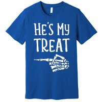 Funny matching he's my treat couples costume halloween hers Premium T-Shirt