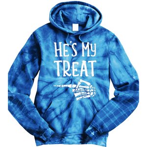 Funny matching he's my treat couples costume halloween hers Tie Dye Hoodie