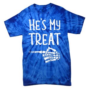 Funny matching he's my treat couples costume halloween hers Tie-Dye T-Shirt