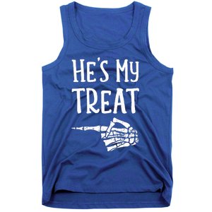 Funny matching he's my treat couples costume halloween hers Tank Top