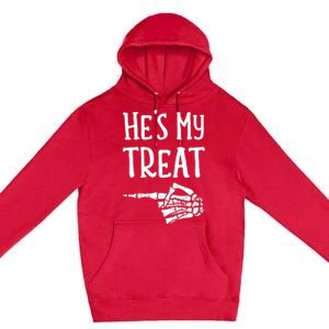 Funny matching he's my treat couples costume halloween hers Premium Pullover Hoodie