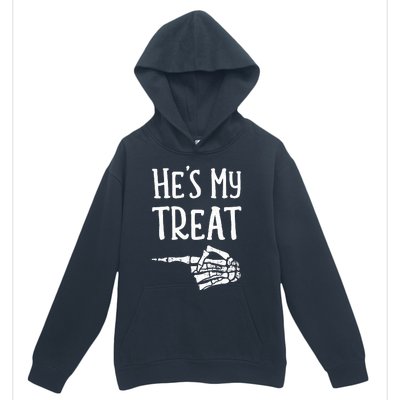 Funny matching he's my treat couples costume halloween hers Urban Pullover Hoodie