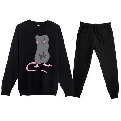 Funny Mouse Headless Halloween Rat Body Easy Costume Outfit Premium Crewneck Sweatsuit Set