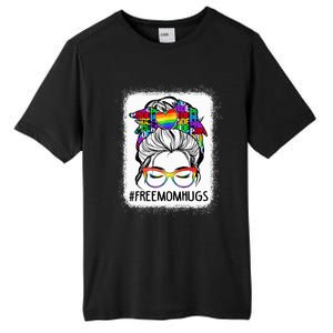 Free Mom Hugs Messy Bun Lgbt Pride Rainbow Gift Tall Fusion ChromaSoft Performance T-Shirt