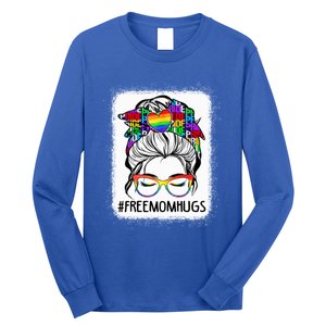 Free Mom Hugs Messy Bun Lgbt Pride Rainbow Gift Long Sleeve Shirt