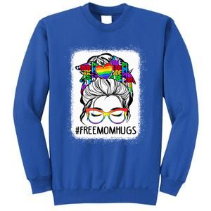 Free Mom Hugs Messy Bun Lgbt Pride Rainbow Gift Sweatshirt