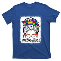 Free Mom Hugs Messy Bun Lgbt Pride Rainbow Gift T-Shirt