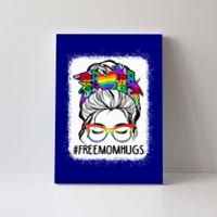 Free Mom Hugs Messy Bun Lgbt Pride Rainbow Gift Canvas