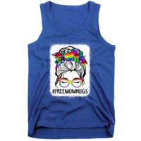 Free Mom Hugs Messy Bun Lgbt Pride Rainbow Gift Tank Top