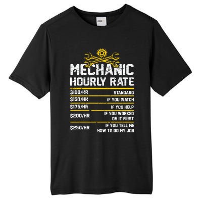 Funny Mechanic Hourly Rate Tall Fusion ChromaSoft Performance T-Shirt