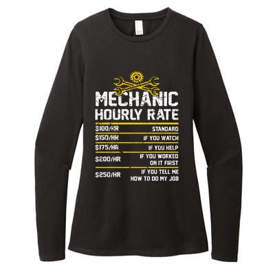 Funny Mechanic Hourly Rate Womens CVC Long Sleeve Shirt