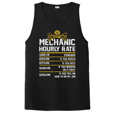 Funny Mechanic Hourly Rate PosiCharge Competitor Tank