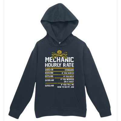 Funny Mechanic Hourly Rate Urban Pullover Hoodie