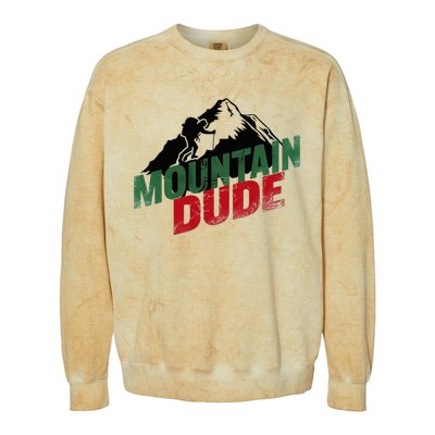 Funny Mountain Hiking Colorblast Crewneck Sweatshirt