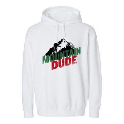 Funny Mountain Hiking Garment-Dyed Fleece Hoodie