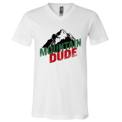 Funny Mountain Hiking V-Neck T-Shirt