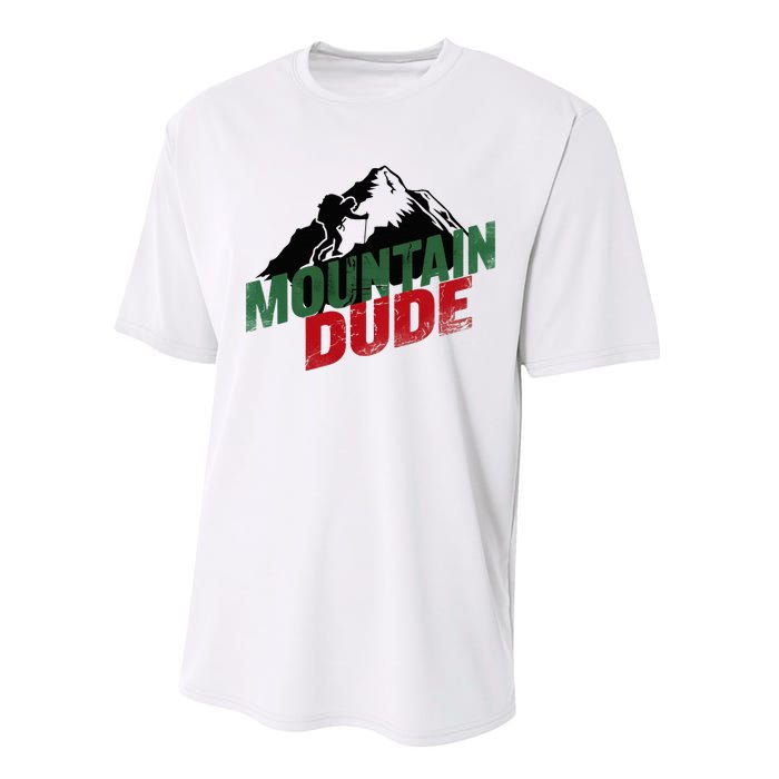 Funny Mountain Hiking Performance Sprint T-Shirt