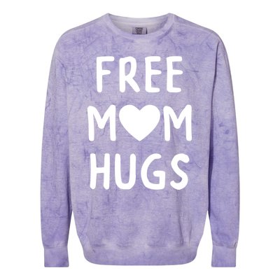 Free Mom Hugs Cute Gift Colorblast Crewneck Sweatshirt