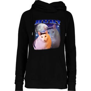 Funny Meme Huh Cat Womens Funnel Neck Pullover Hood