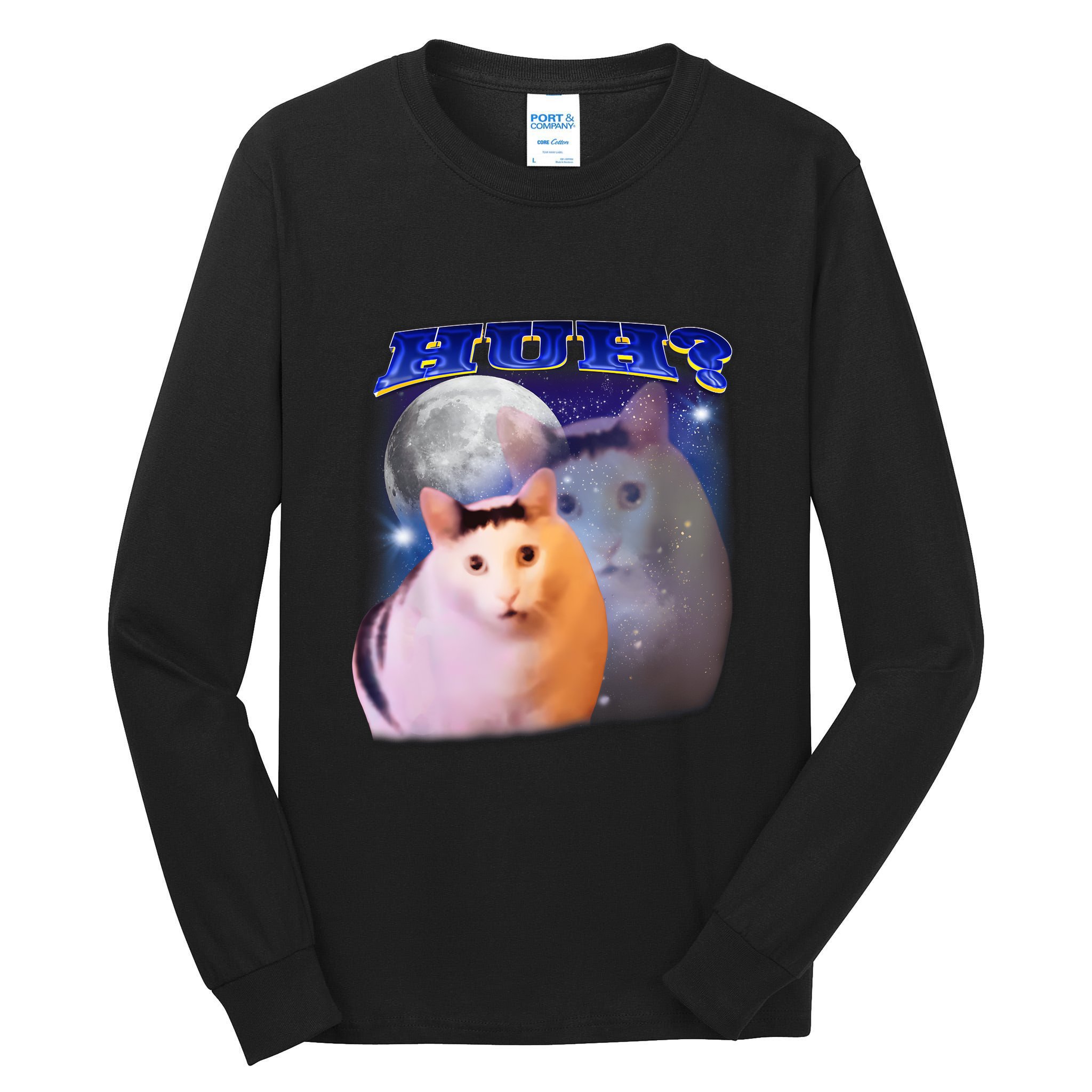 Funny Meme Huh Cat Tall Long Sleeve T-Shirt