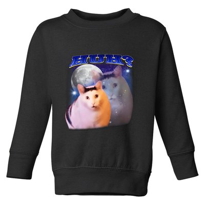 Funny Meme Huh Cat Toddler Sweatshirt