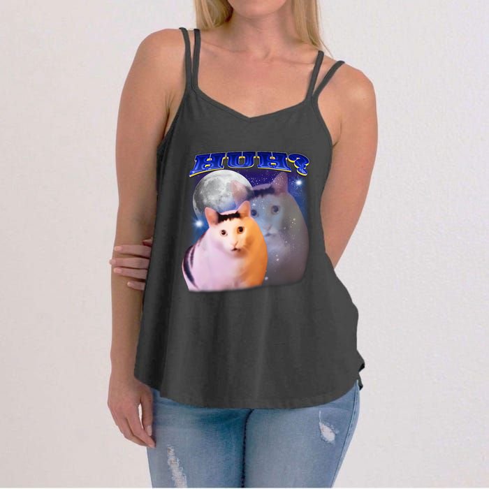 Funny Meme Huh Cat Women's Strappy Tank