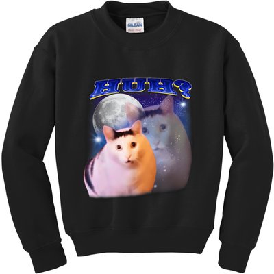 Funny Meme Huh Cat Kids Sweatshirt
