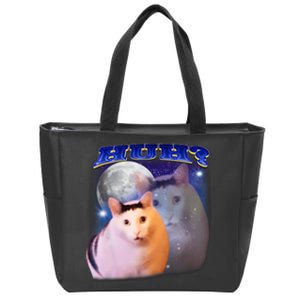 Funny Meme Huh Cat Zip Tote Bag