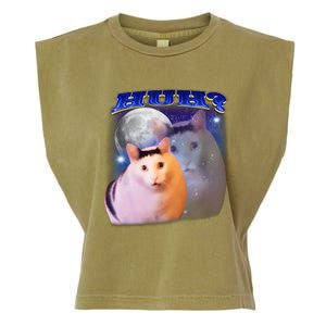 Funny Meme Huh Cat Garment-Dyed Women's Muscle Tee