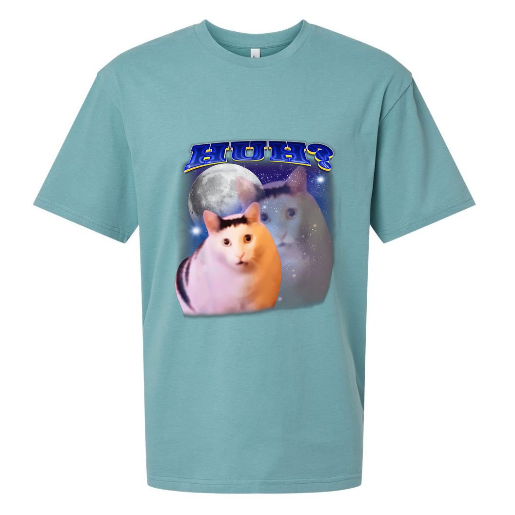 Funny Meme Huh Cat Sueded Cloud Jersey T-Shirt