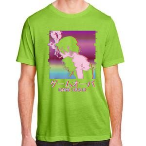 Japanese Vaporwave Sad Anime Girl Game Over Indie Aesthetic Adult ChromaSoft Performance T-Shirt