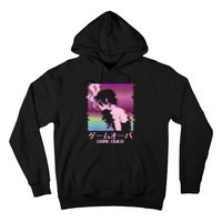 Japanese Vaporwave Sad Anime Girl Game Over Indie Aesthetic Hoodie