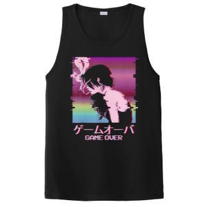 Japanese Vaporwave Sad Anime Girl Game Over Indie Aesthetic PosiCharge Competitor Tank