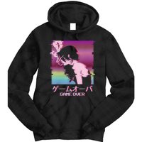 Japanese Vaporwave Sad Anime Girl Game Over Indie Aesthetic Tie Dye Hoodie