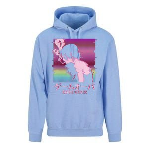 Japanese Vaporwave Sad Anime Girl Game Over Indie Aesthetic Unisex Surf Hoodie