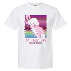 Japanese Vaporwave Sad Anime Girl Game Over Indie Aesthetic Garment-Dyed Heavyweight T-Shirt