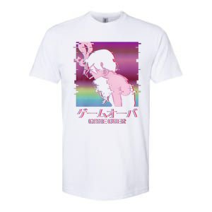 Japanese Vaporwave Sad Anime Girl Game Over Indie Aesthetic Softstyle CVC T-Shirt