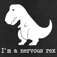 Funny Mental Health Awareness Trex Dinosaur With Anxiety 7 Panel Mesh Trucker Snapback Hat