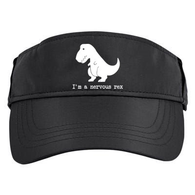 Funny Mental Health Awareness Trex Dinosaur With Anxiety Adult Drive Performance Visor
