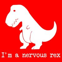 Funny Mental Health Awareness Trex Dinosaur With Anxiety Doggie Tank