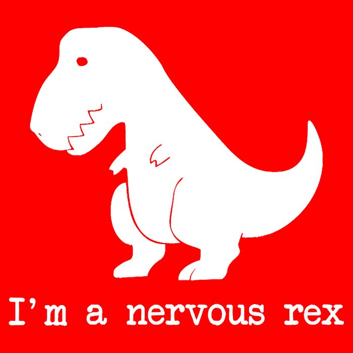 Funny Mental Health Awareness Trex Dinosaur With Anxiety Doggie Tank
