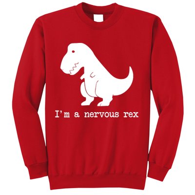 Funny Mental Health Awareness Trex Dinosaur With Anxiety Sweatshirt