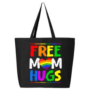 Free Mom Hugs LGBT LGBTQ Pride Month Rainbow Mom Support 25L Jumbo Tote