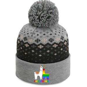 Free Mom Hugs Rainbow Heart Mama Llama Lgbt Pride Month Gift The Baniff Cuffed Pom Beanie