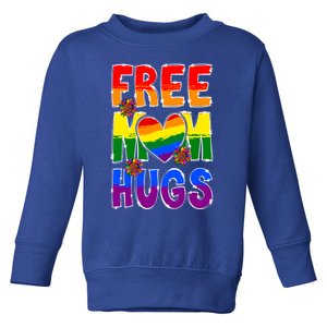 Free Mom Hugs Rainbow Lgbt Pride Month Mothers Day Gift Toddler Sweatshirt